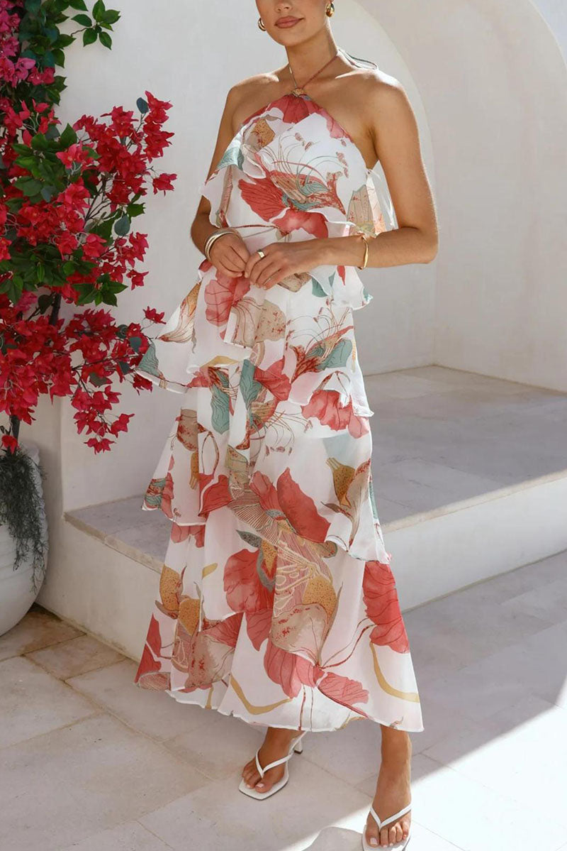 Rowangirl  Romantic Manor Halter Neck Long Dress