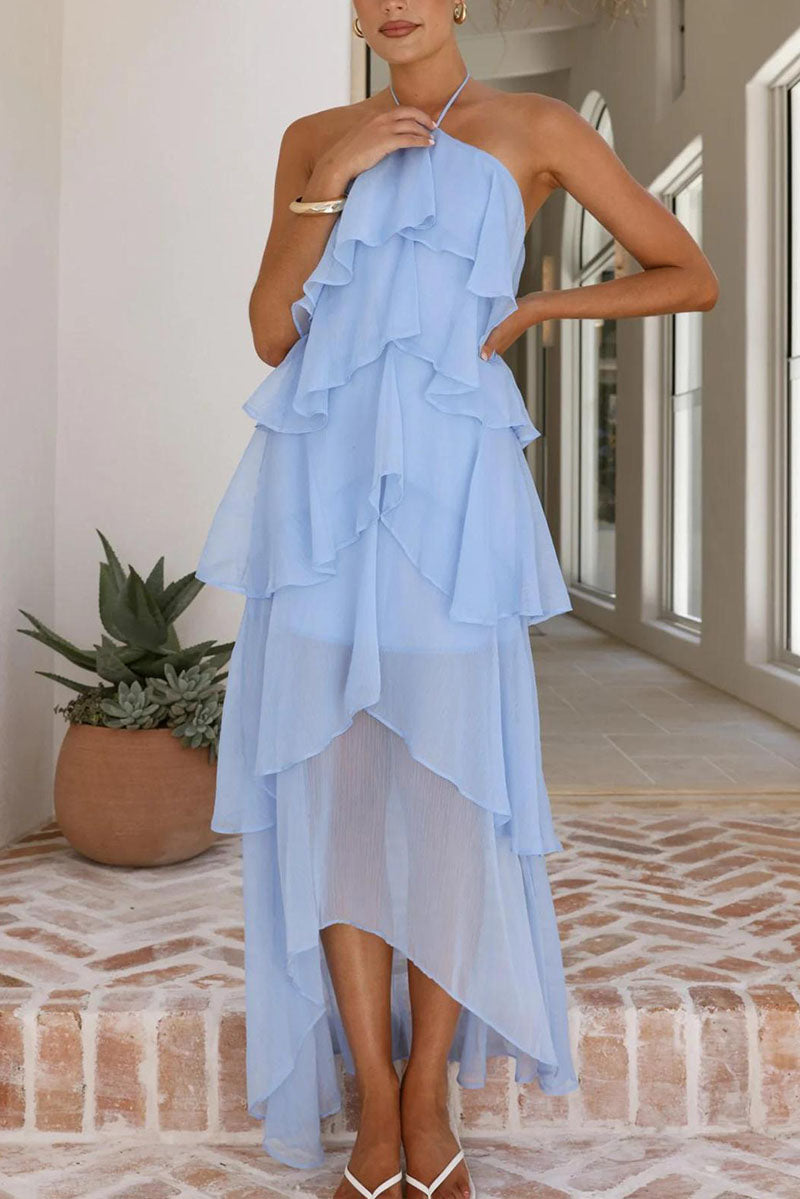 Rowangirl  Romantic Manor Halter Neck Long Dress