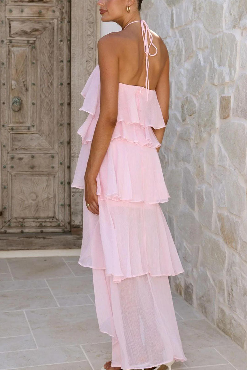 Rowangirl  Romantic Manor Halter Neck Long Dress