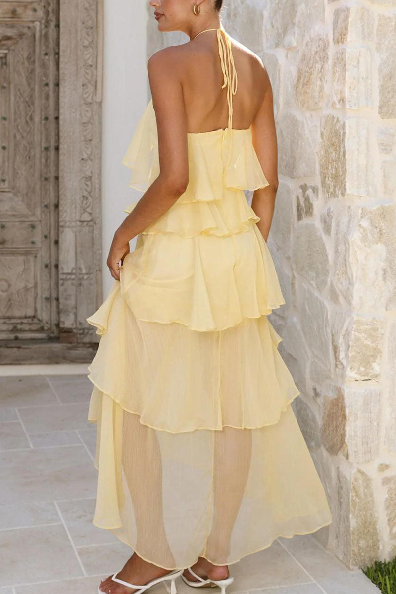 Rowangirl  Romantic Manor Halter Neck Long Dress