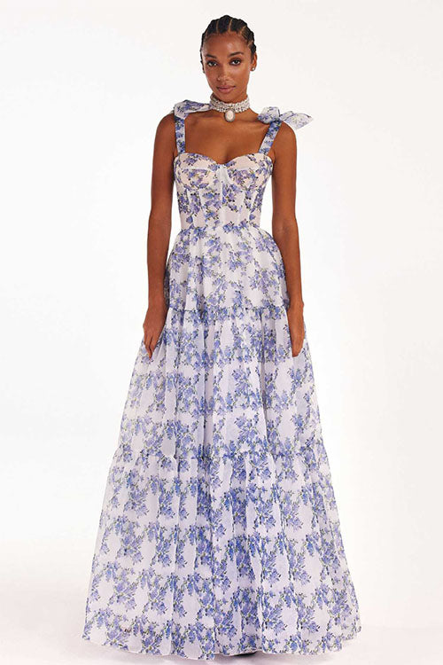 Rowangirl   Fashionable Mesh Printed Long Dress