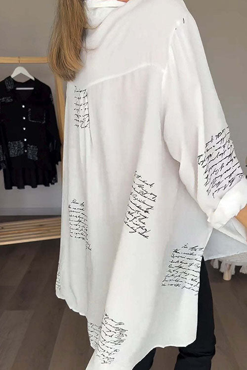 Rowangirl Fashionable Loose Casual Shirt With Dropped Shoulder Sleeves