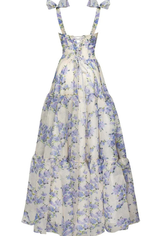 Rowangirl   Fashionable Mesh Printed Long Dress
