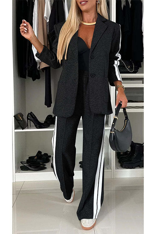 Rowangirl   Autumn And Winter Long-Sleeved Lapel Casual Suit