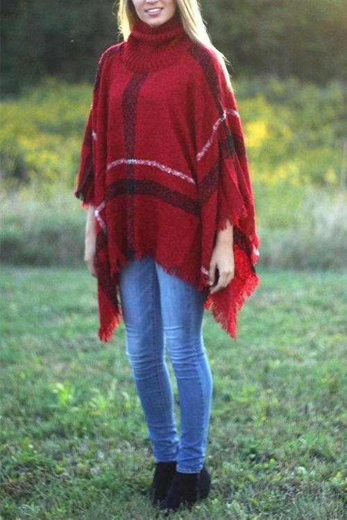 Rowangirl Burberry Lattice Cloak Poncho Sweater